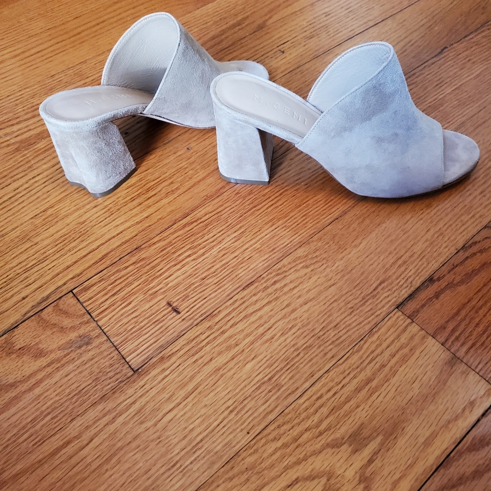 M.Gemi notari tan suede heels size 6.5